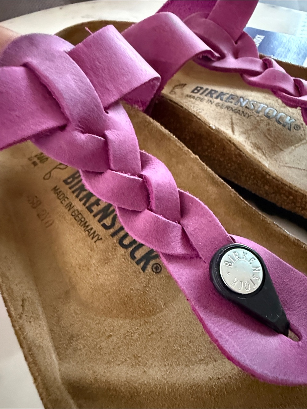 Birkenstock Women’s Braided Thong Sandal - Magenta Size 37 - Picture 6 of 7